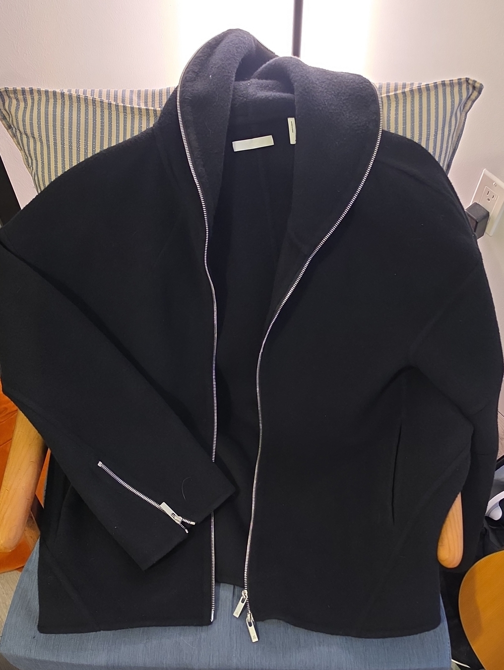 Helmut Lang Double-Faced Cocoon Zip-Up Jacket